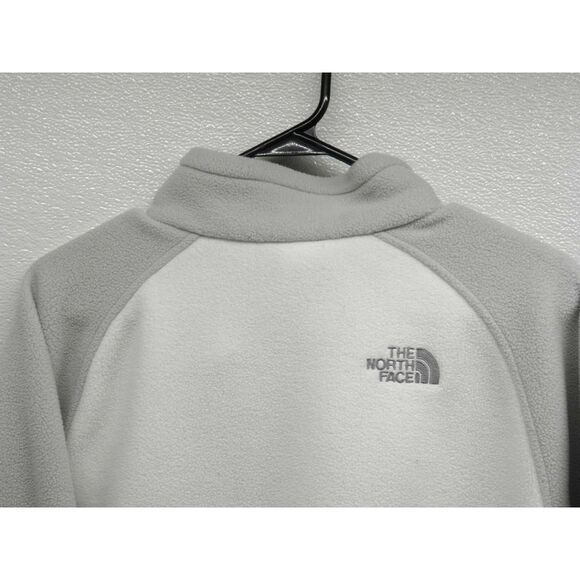 The North Face Jacket Women's XL White Gray Fleece Full Zip Polartec - Picture 7 of 7